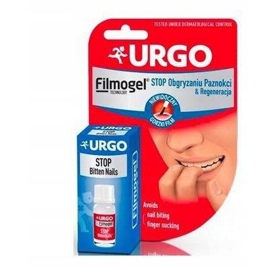 URGO FILMOGEL STOP NAIL BIKETING 1×9 ml, laca de uñas amarga contra morderse las uñas