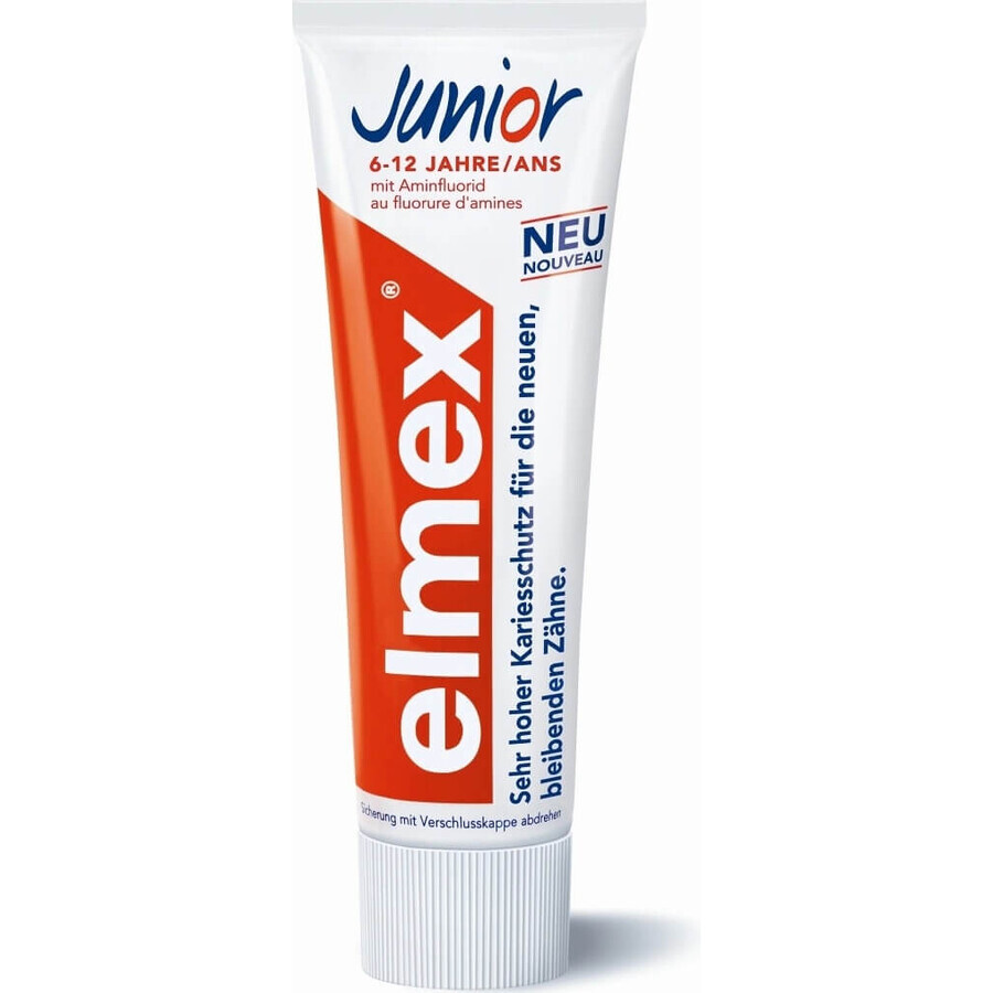 ELMEX JUNIOR TOOTH PASTE 1×75 ml, Zahnpasta für Kinder