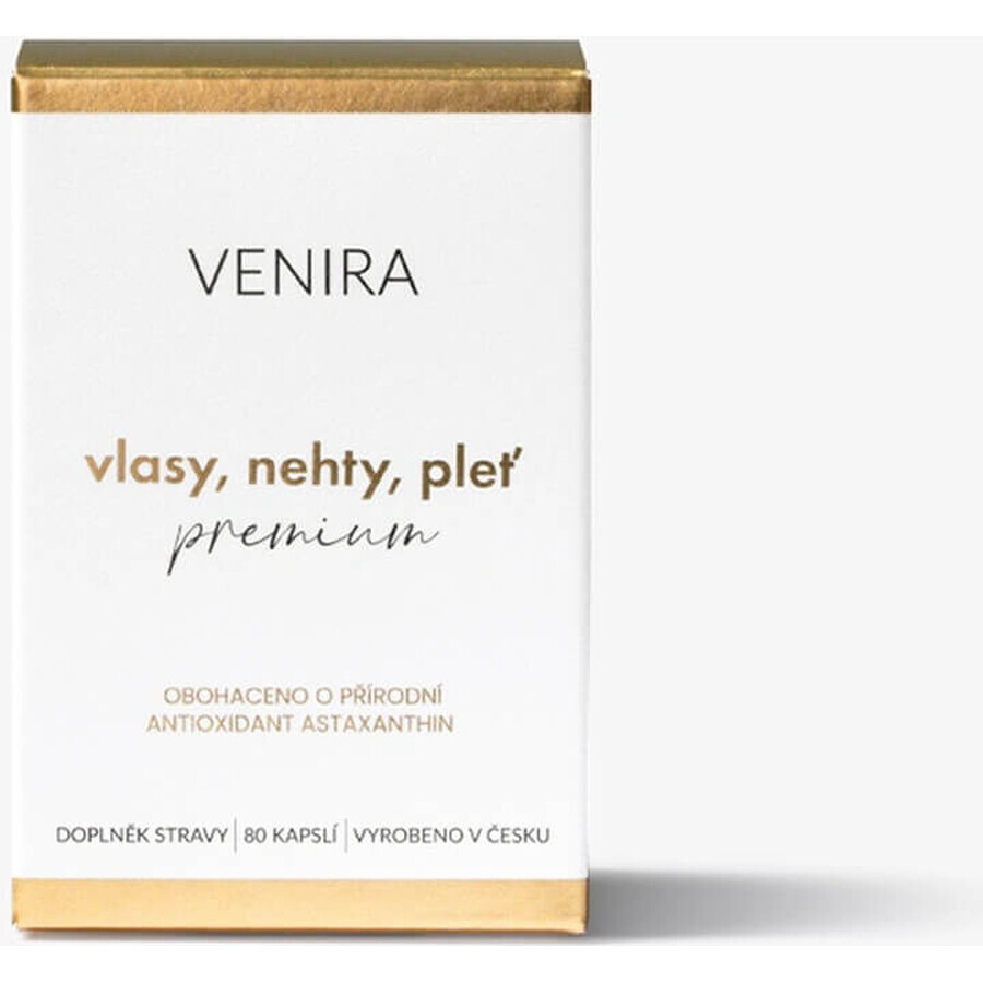 VENIRA PREMIUM Kapseln für Haare, Nägel und Haut, 40-Tage-Kur 1×80 cps, Nahrungsergänzungsmittel