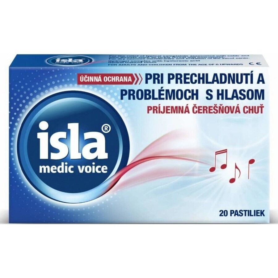 ISLA MEDIC voice 1x20 Stück, Lutschtabletten mit Kirschgeschmack