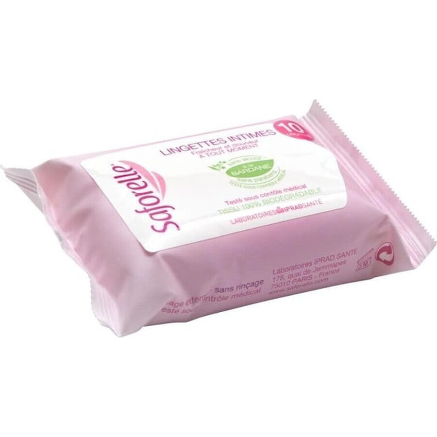 SAFORELLE INTIMA Wipes 1×10 Stück, Feuchttücher