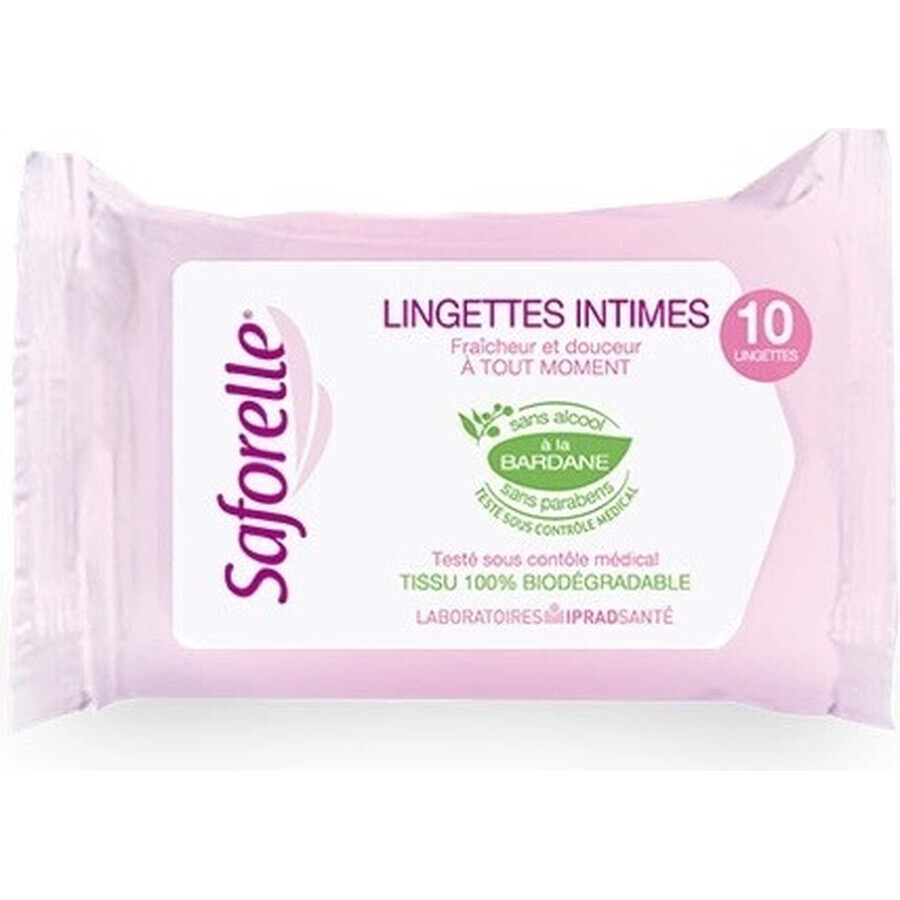 SAFORELLE INTIMA Wipes 1×10 Stück, Feuchttücher