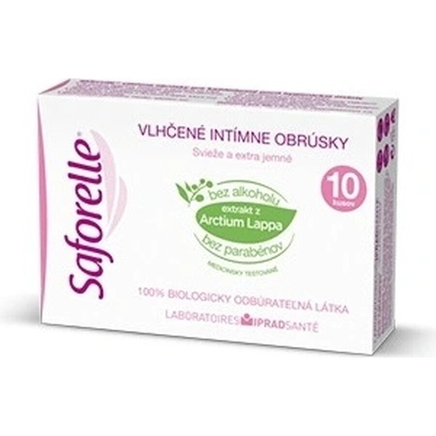 SAFORELLE INTIMA Wipes 1×10 Stück, Feuchttücher