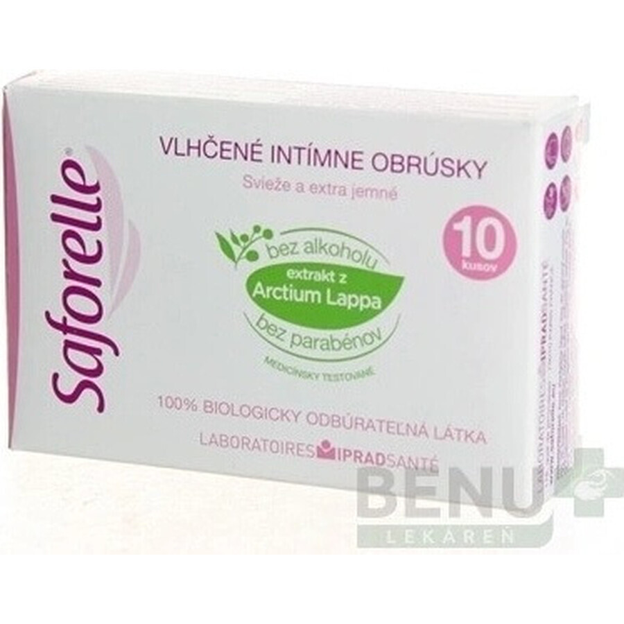 SAFORELLE INTIMA Wipes 1×10 Stück, Feuchttücher