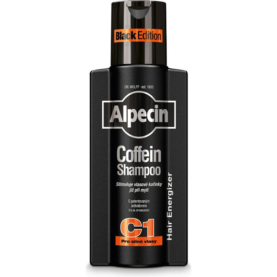 ALPECIN Energising Energiser Coffein Shampoo C1 Black Edition 1×375 ml, Shampoo