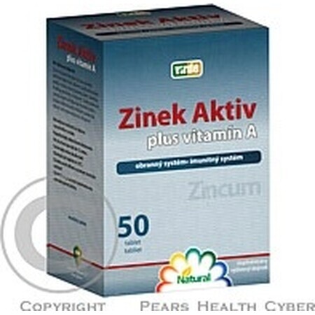 VIRDE ZINOK ACTIV + VITAMIN A 1×50 tbl, Nahrungsergänzungsmittel