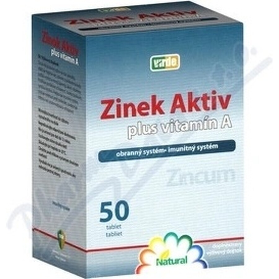 VIRDE ZINOK ACTIV + VITAMIN A 1×50 tbl, Nahrungsergänzungsmittel