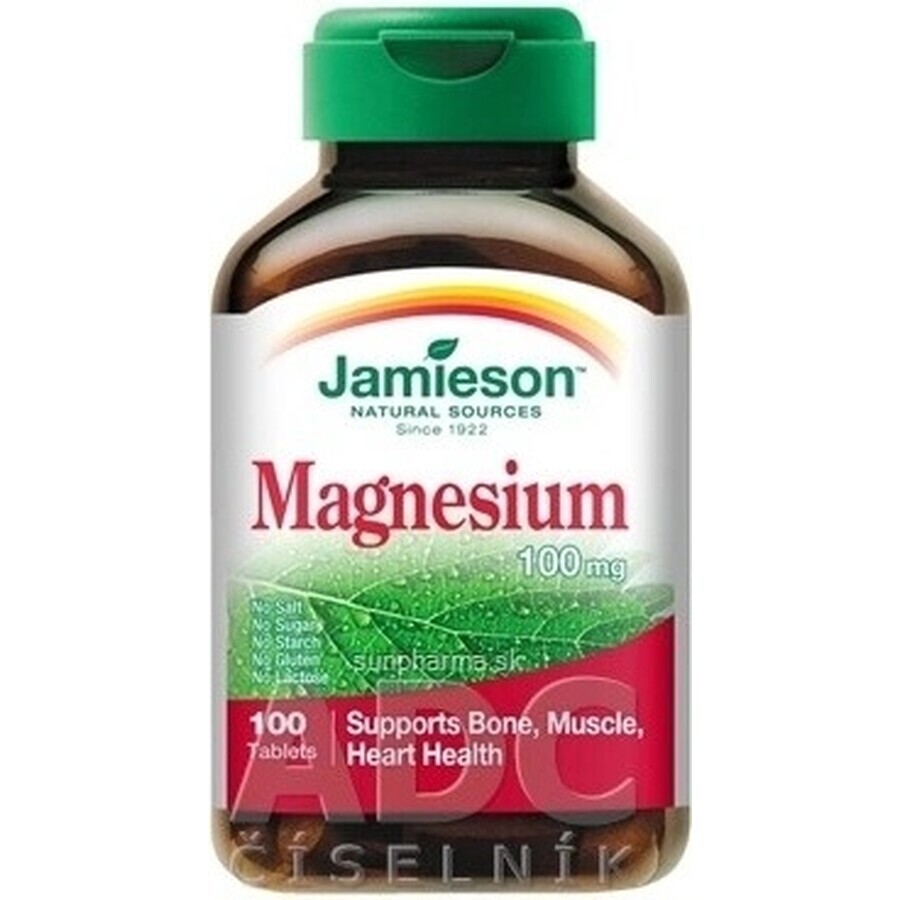 JAMIESON MAGNESIUM 100 mg 1×100 tbl, Magnesium