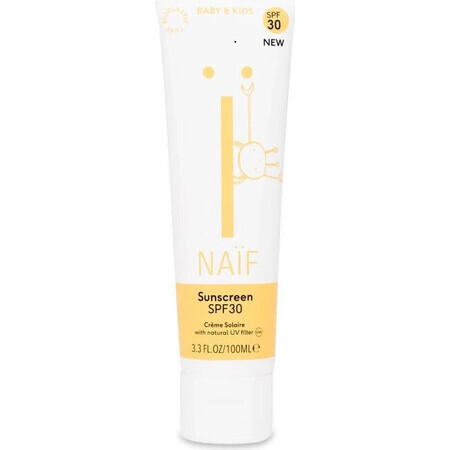 NAÏF Protector solar SPF 30 para niños y bebés 1×100 ml, protección solar para niños