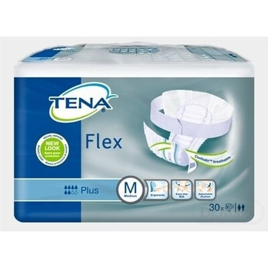 TENA Flex Plus M 1×30 Stück, Inkontinenzslips mit Schnellverschlussbund