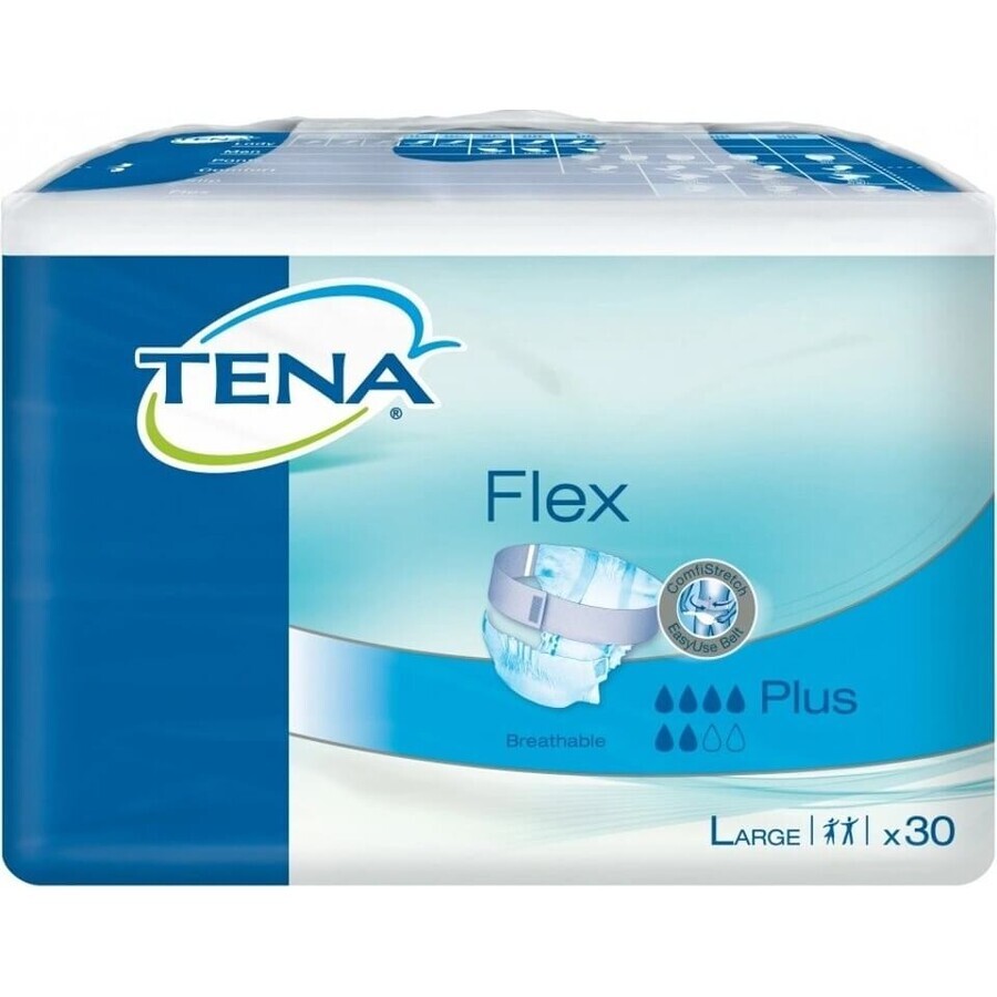 TENA Flex Plus M 1×30 Stück, Inkontinenzslips mit Schnellverschlussbund