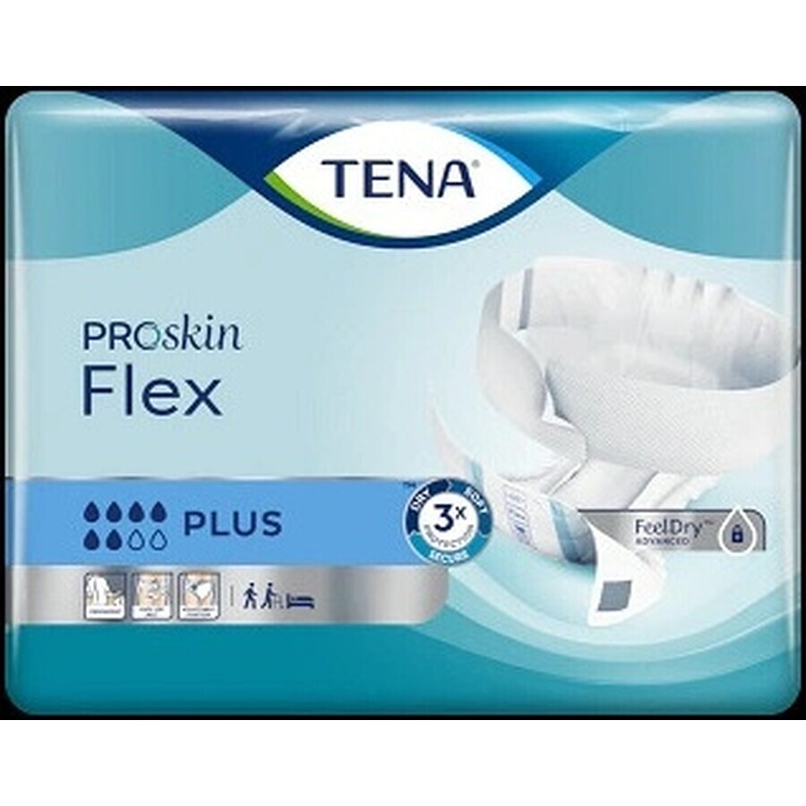 TENA Flex Plus M 1×30 Stück, Inkontinenzslips mit Schnellverschlussbund