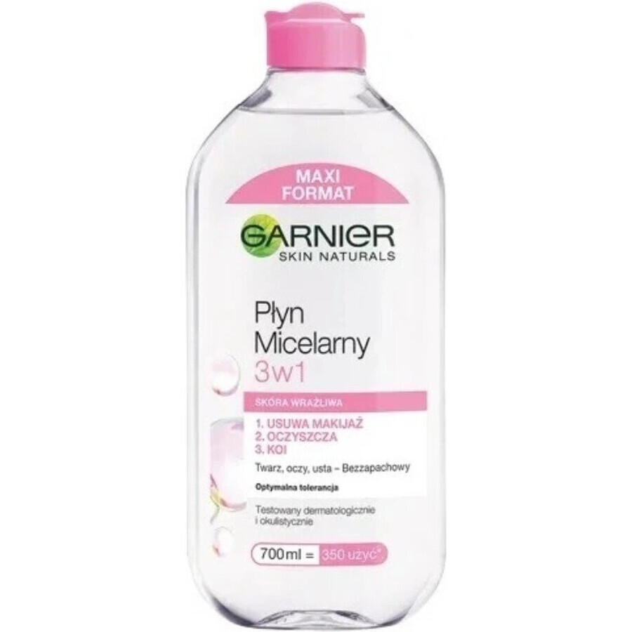 Garnier Agua Micelar 3en1 1×700 ml, agua micelar