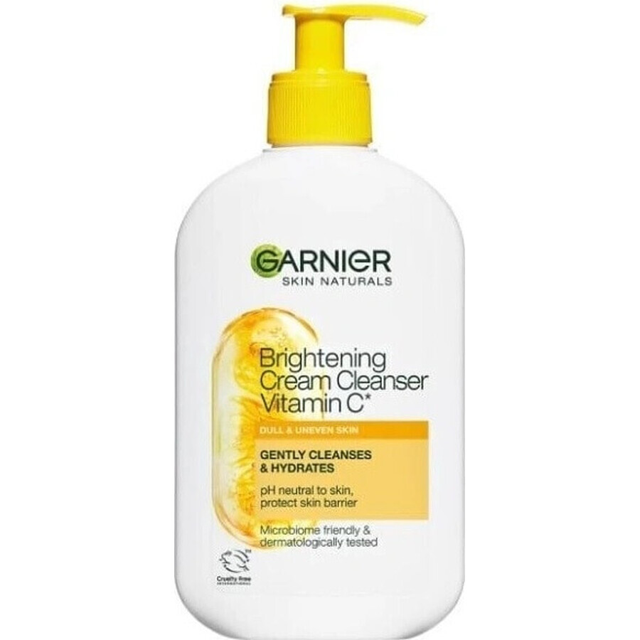 Garnier Skin Naturals Crema Limpiadora Aclarante con Vitamina C 1×250 ml, crema limpiadora