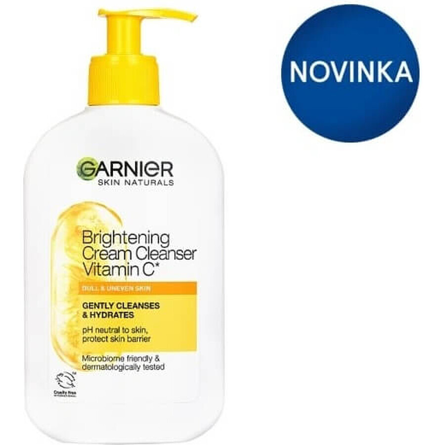 Garnier Skin Naturals Crema Limpiadora Aclarante con Vitamina C 1×250 ml, crema limpiadora