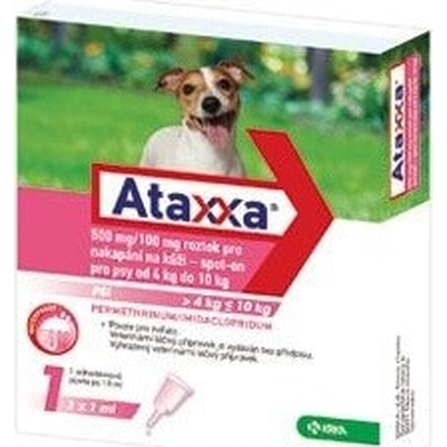 Ataxxa 500 mg/100 mg (cani da 4 kg a 10 kg) 1×1 ml, soluzione per cani