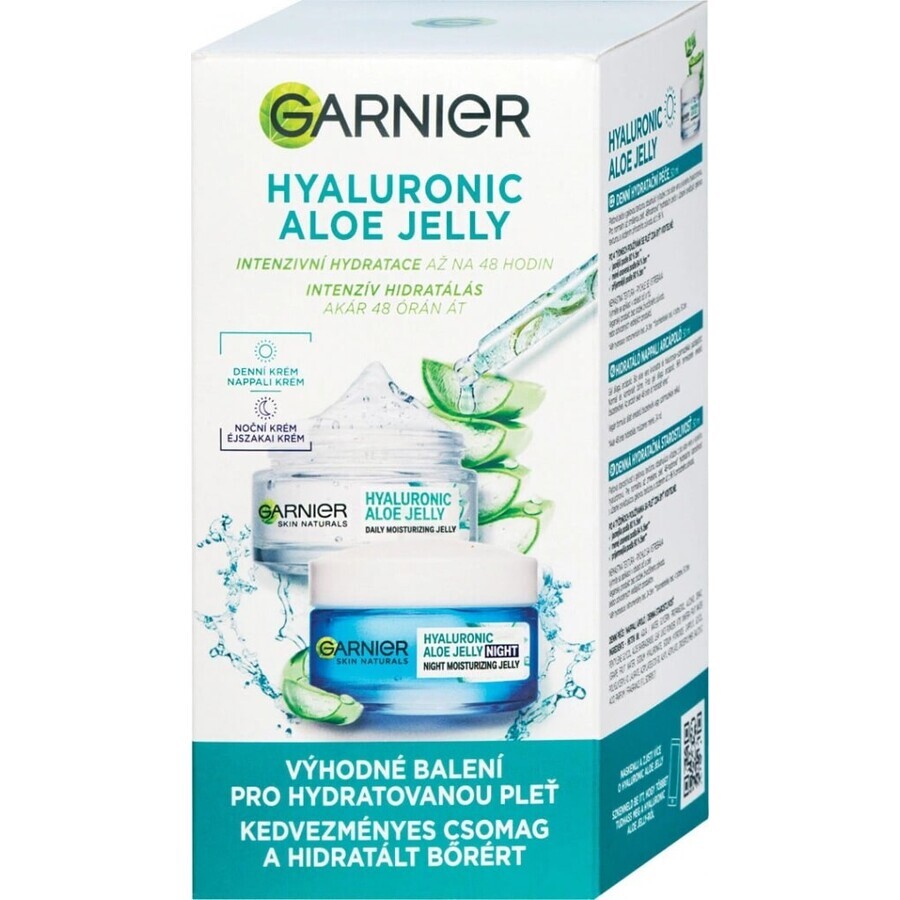 Garnier Hyaluronic Aloe Jelly duopack dag- en nachtverzorging, 50 + 50 ml 1×100 ml