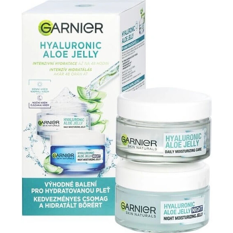 Garnier Hyaluronic Aloe Jelly duopack dag- en nachtverzorging, 50 + 50 ml 1×100 ml