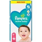 Pampers Active Baby Baby MP S4+ 1×54 Stück, Größe S4+, Babywindeln