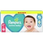 Pampers Active Baby Baby MP S4+ 1×54 Stück, Größe S4+, Babywindeln