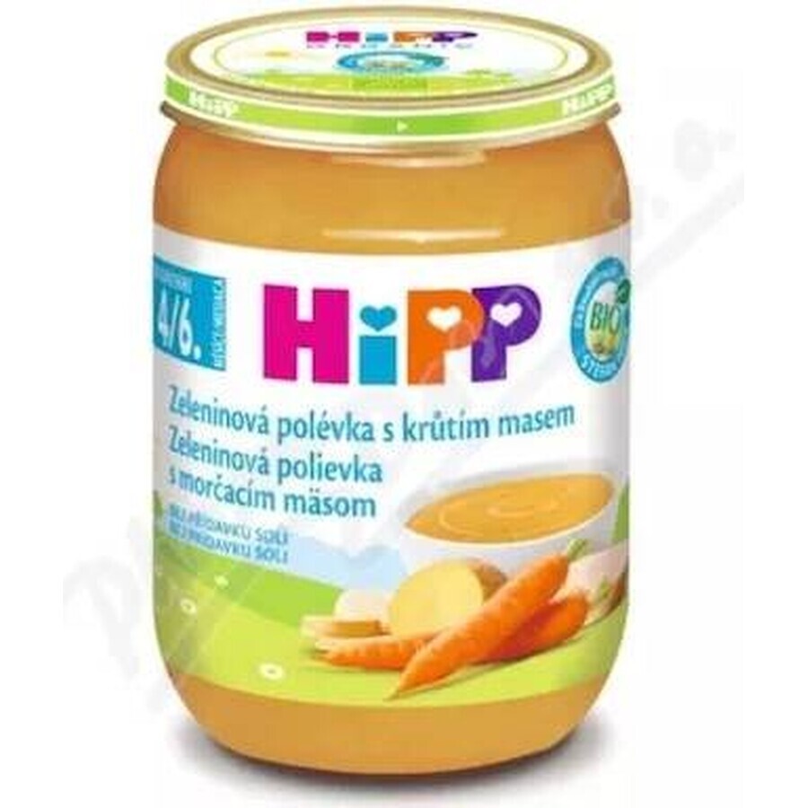 ORGANIC HIPP ORGANIC VEGETABLE SOUP With turkey meat 1×190g, garnish, vegetable soup