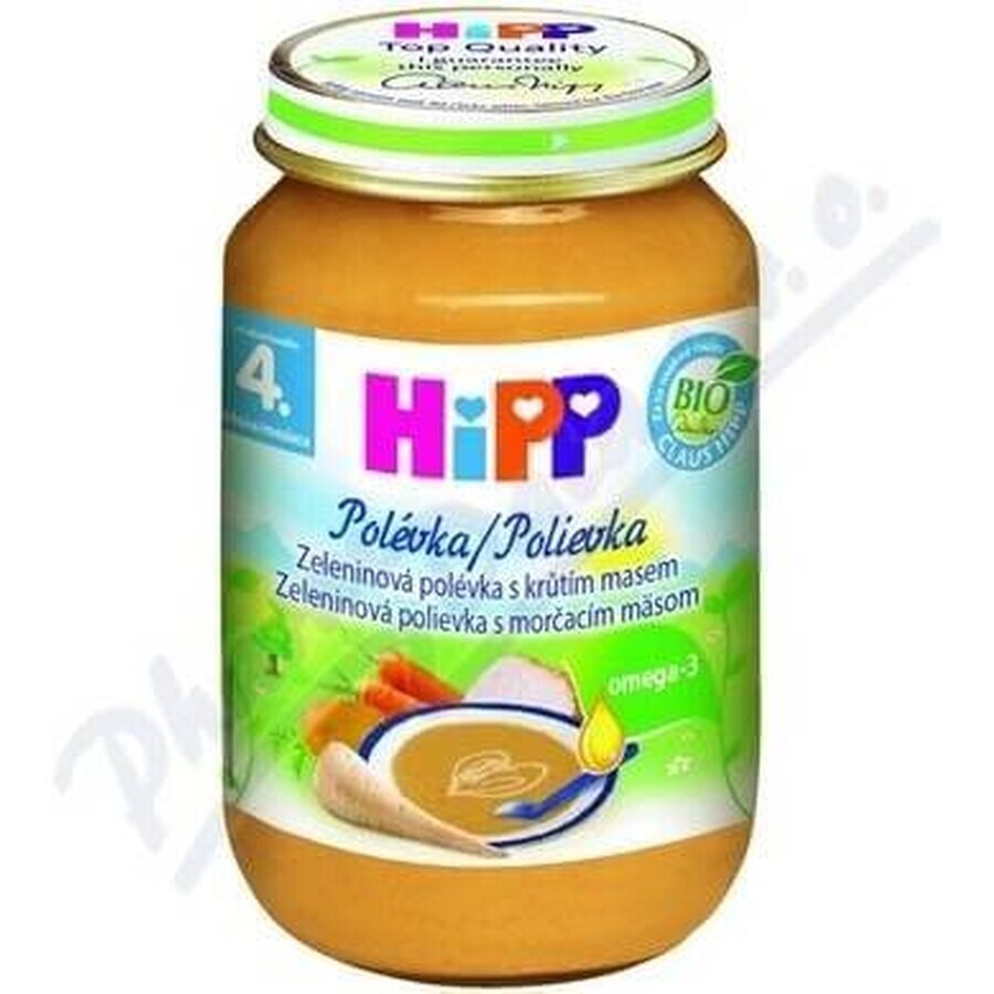 ORGANIC HIPP ORGANIC VEGETABLE SOUP With turkey meat 1×190g, garnish, vegetable soup