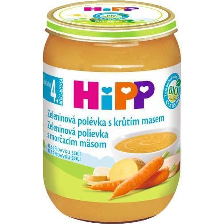 ORGANIC HIPP ORGANIC VEGETABLE SOUP With turkey meat 1×190g, garnish, vegetable soup