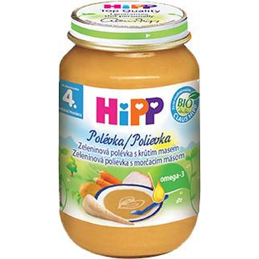 ORGANIC HIPP ORGANIC VEGETABLE SOUP With turkey meat 1×190g, garnish, vegetable soup