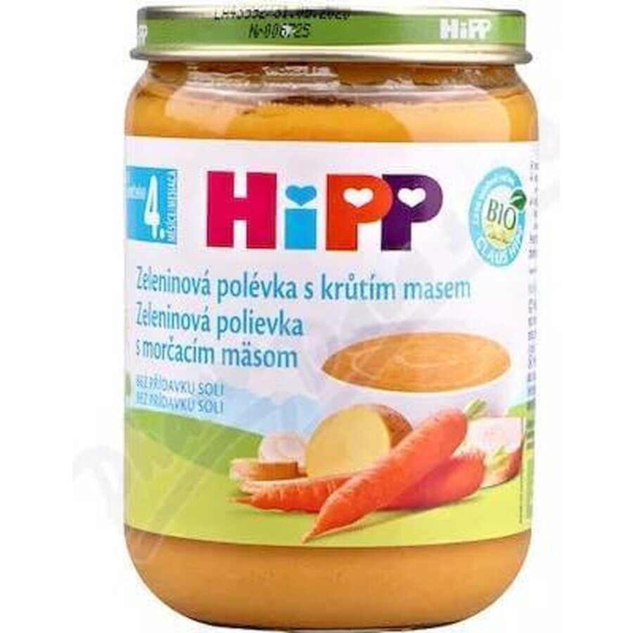 ORGANIC HIPP ORGANIC VEGETABLE SOUP With turkey meat 1×190g, garnish, vegetable soup