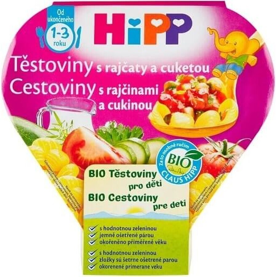 HIPP BIO Pasta with tomatoes and zucchini 1×250 g, baby food