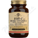 Solgar Ester-C plus 500 mg de vitamine C non acide avec complexe de bioflavonoïdes 50 gélules 1×50 cps, complément alimentaire