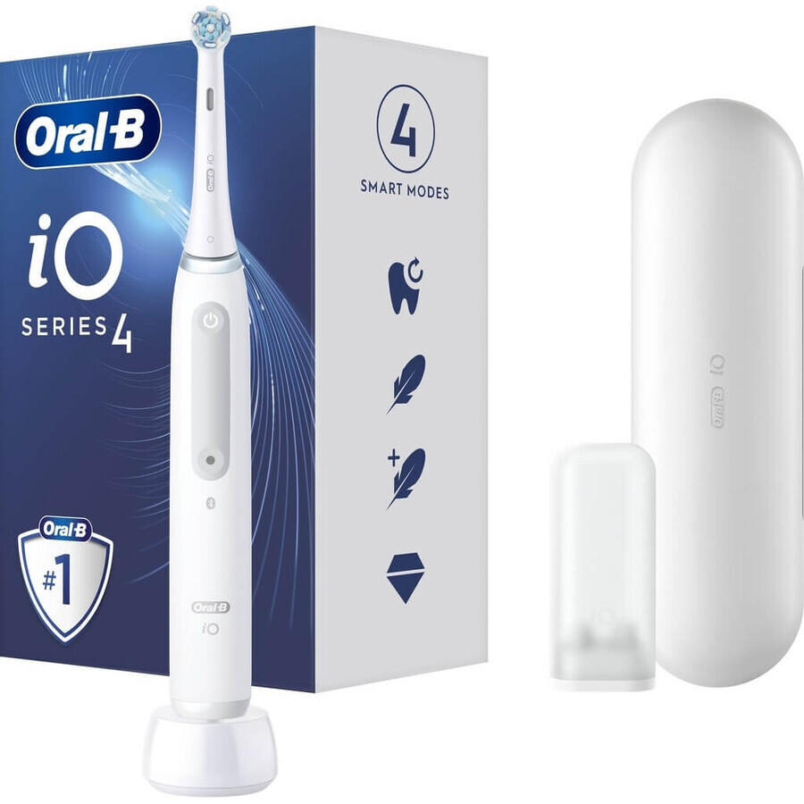 Periuță de dinți electrică Oral B iO Series 4 White 1×1, periuță de dinți electrică