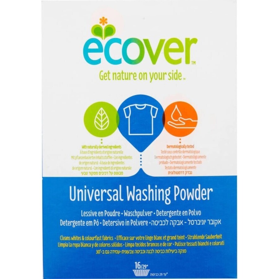 ECOVER Washing Powder Uni 1x16 PD, Washing powder