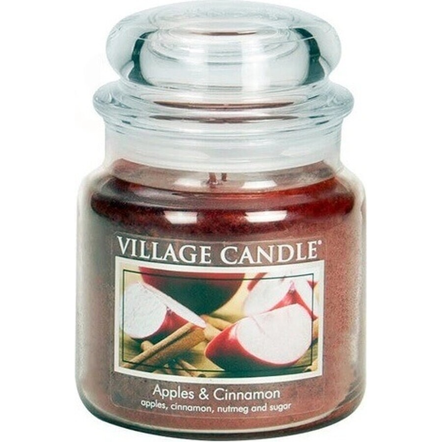 Village Candle Vela perfumada en vidrio - Manzana y canela, mediana 1×1 unid.