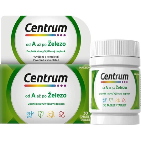 Centrum von A bis Eisen, 30 Tabletten 1x30 tbl, Multivitamin für Erwachsene mit Vitaminen und Mineralien