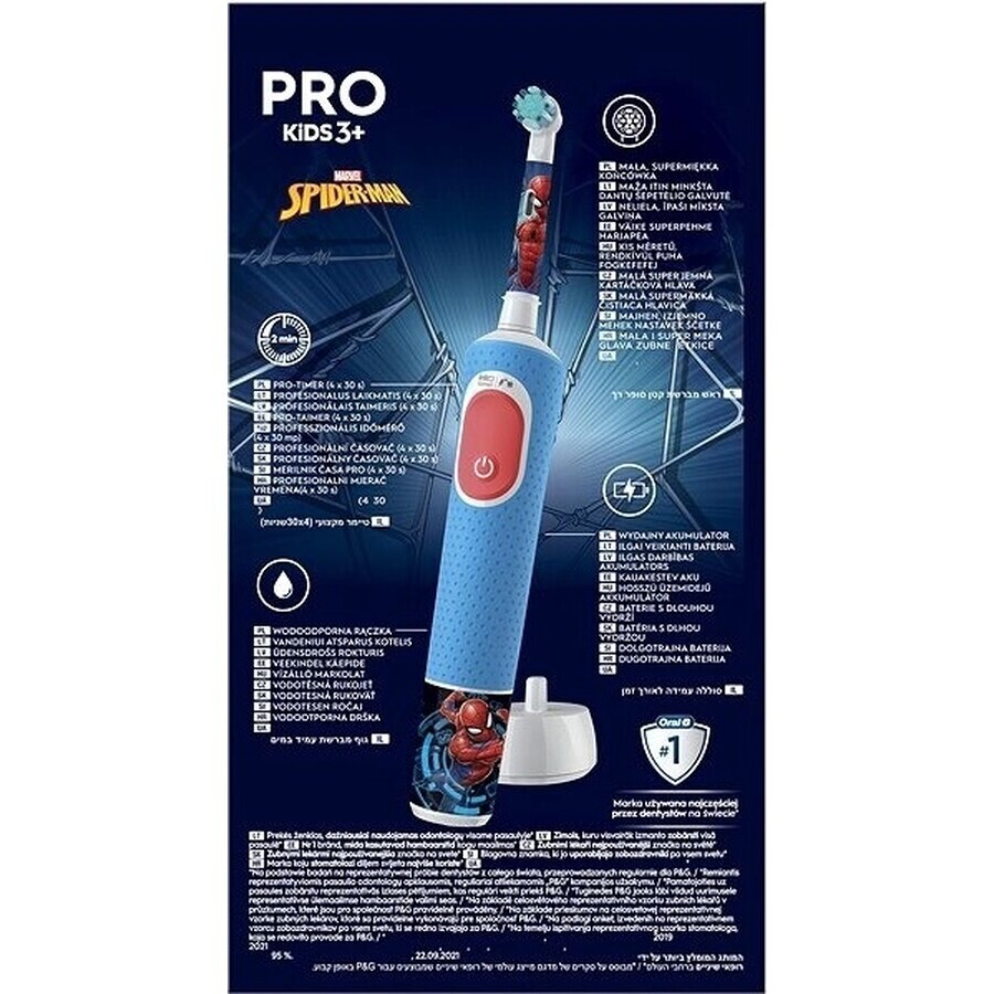 Oral B EK Pro Junior 3+ Spiderman 1×1 elektrische tandenborstel