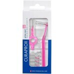 CURAPROX CPS 08 prime plus rosa 1×1 set, cepillos interdentales 5 piezas + soporte UHS 451