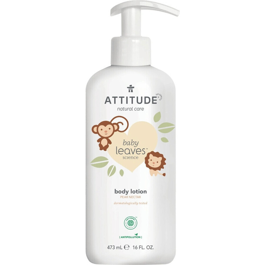 ATTITUDE Baby Blätter Birnensaft aromatisierte Körperlotion 1×473 ml, Körperlotion für Kinder