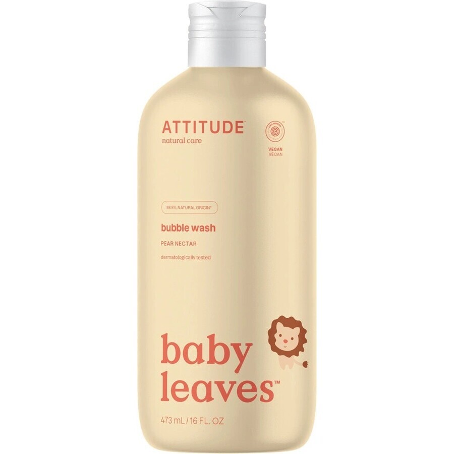 ATTITUDE Baby Blätter Birnensaft aromatisierte Körperlotion 1×473 ml, Körperlotion für Kinder