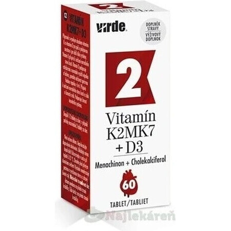 VIRDE VITAMIN VITAMIN K2 MK7 + D3 tbl 1x60 Stück