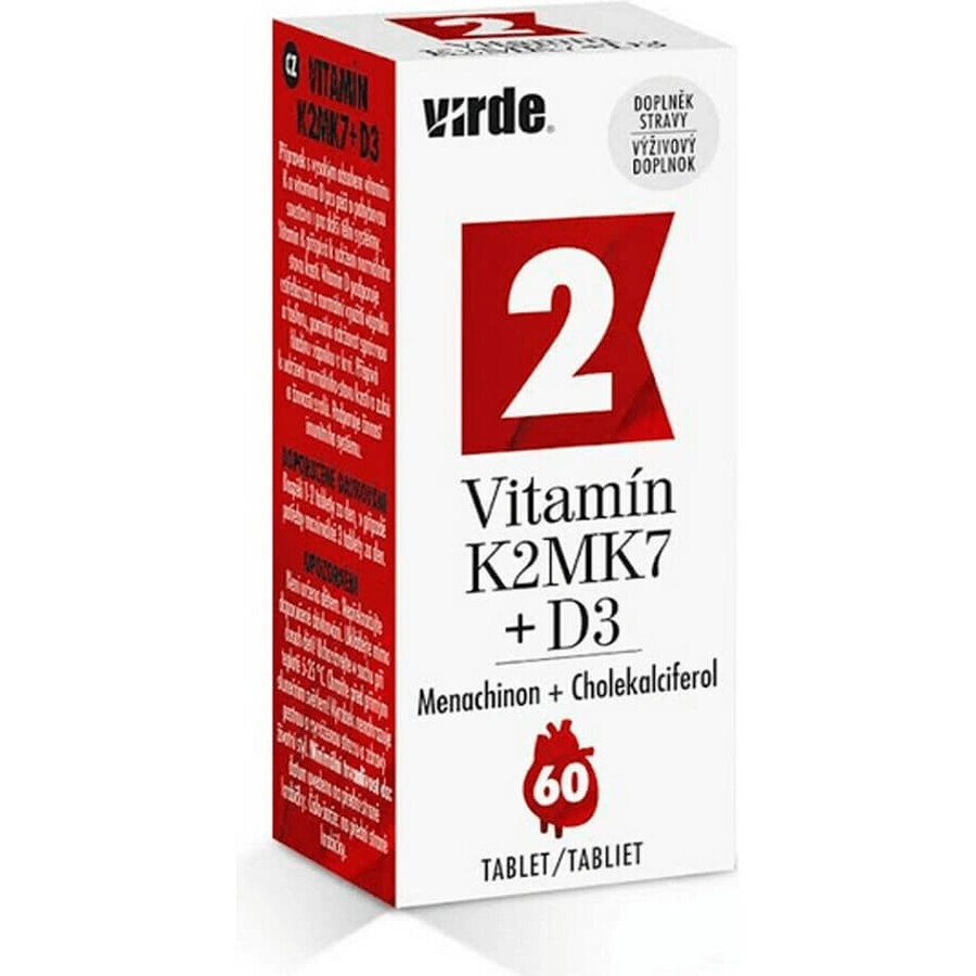 VIRDE VITAMIN VITAMIN K2 MK7 + D3 tbl 1x60 Stück