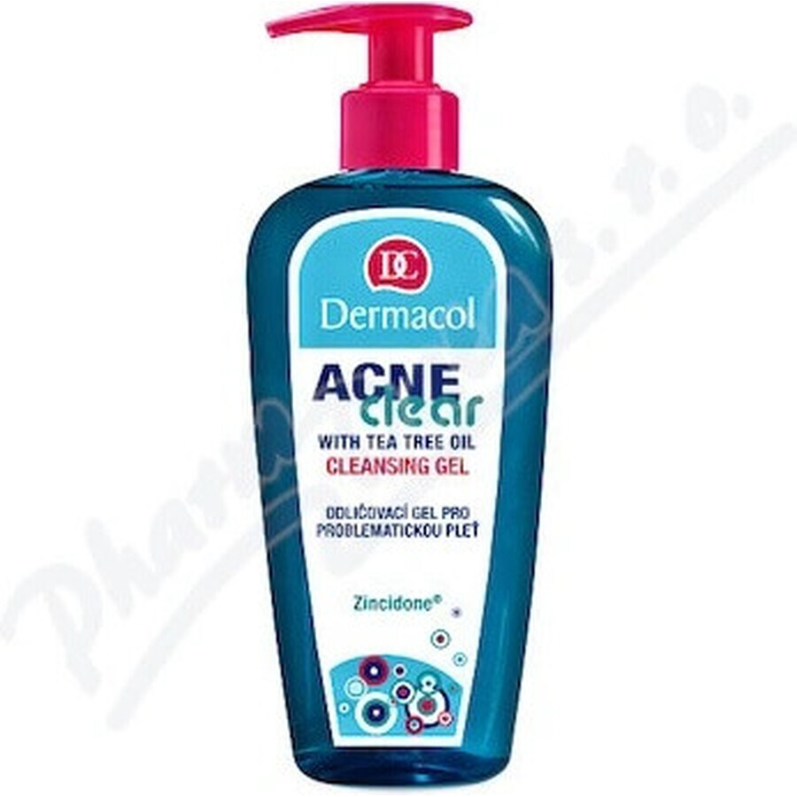 DERMACOL ACNECLEAR reinigingsgel 1×200 ml, reinigingsgel