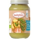 BABYBIO Bio-Erbsen und Kartoffeln mit Lachs 1×200 g, Bio-Gemüsebeilage