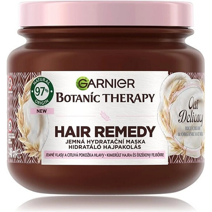 Garnier Botanic Therapy Remedio Capilar Delicadeza de Avena Mascarilla Capilar Hidratante Suave 1×340 ml, mascarilla capilar 340 ml