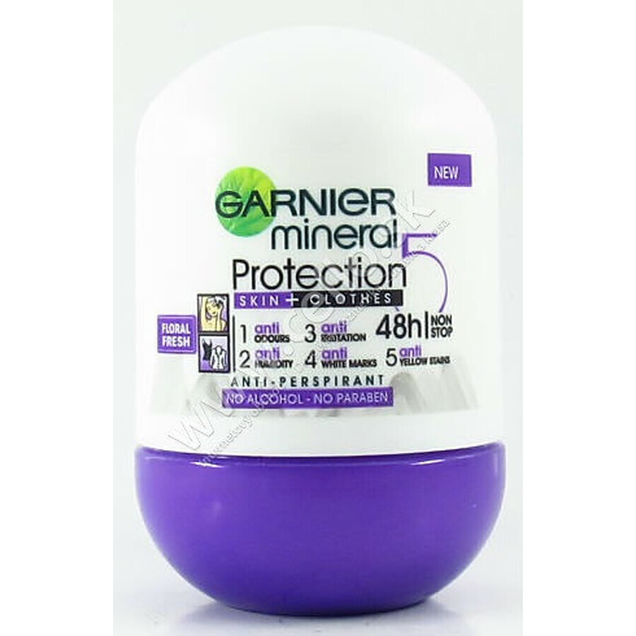 Garnier Mineral Protection 48h 1×50 ml, antitranspirante perla