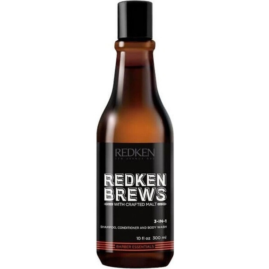 Redken Brews 3 in 1 Shampoo Brews 1×300 ml, Shampoo