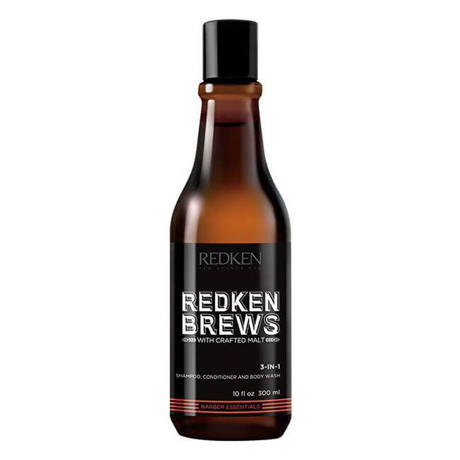 Redken Brews 3 in 1 Shampoo Brews 1×300 ml, Shampoo