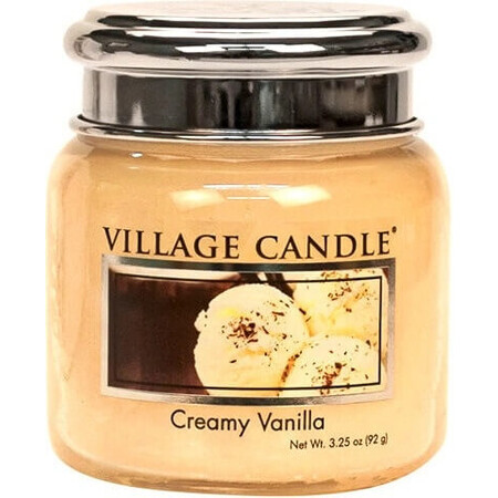 Village Candle Vela Perfumada en Botella - Vainilla Cremosa - Helado de vainilla, mediana 1×1 ud.