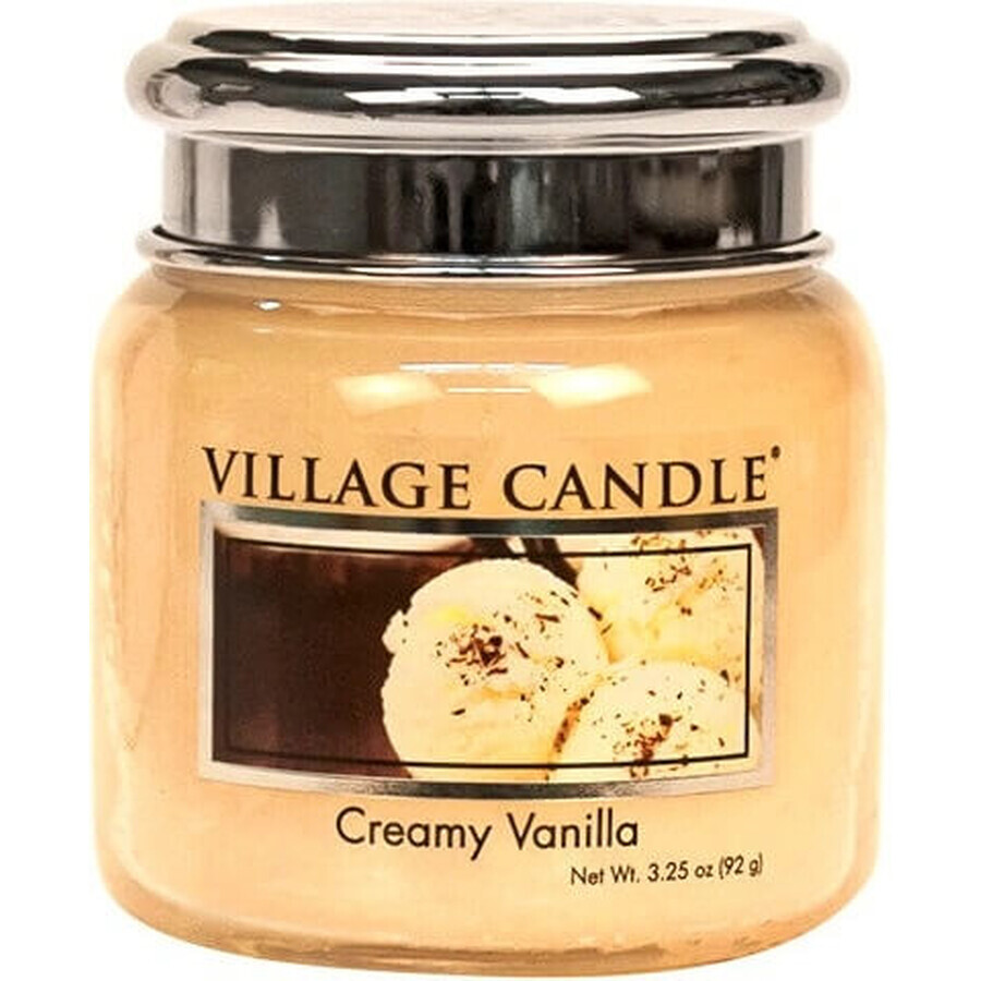 Village Candle Vela Perfumada en Botella - Vainilla Cremosa - Helado de vainilla, mediana 1×1 ud.