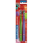 CURAPROX CS KIDs, brosse à dents DUO Edition 1×2 pcs, brosse à dents pour enfants